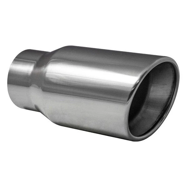 Exhaust Tip - 2 1/4" Inch (In) 3" Inch (Out) 125mm Long (Rolled In - Angle Cut)