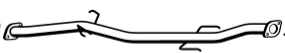 Standard Replacement - Holden Rodeo TF 4CYL 2WD 2.6OCT90 Intermediate Pipe (BI4455) (Berklee)