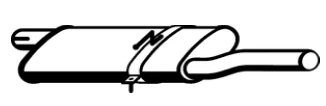 Standard Replacement - Daewoo Cielo Hatchback 1.5lt Rear Muffler (9/95-7/97) (BM4451) (Berklee)