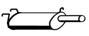 Standard Replacement - Daihatsu Applause Sedan A101 Rear Muffler 1.6lt (10/89-9/97) (BM4501) (Berklee)