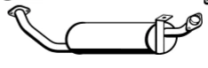 Standard Replacement - Toyota Landcruiser HDJ&HZJ80 4WD LWB Muffler (BM4420) (Berklee)