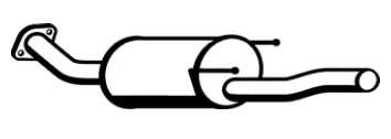 Standard Replacement - Suburu LEONE 1800 L SERIE SED WAG Muffler (BM4268) (Berklee)