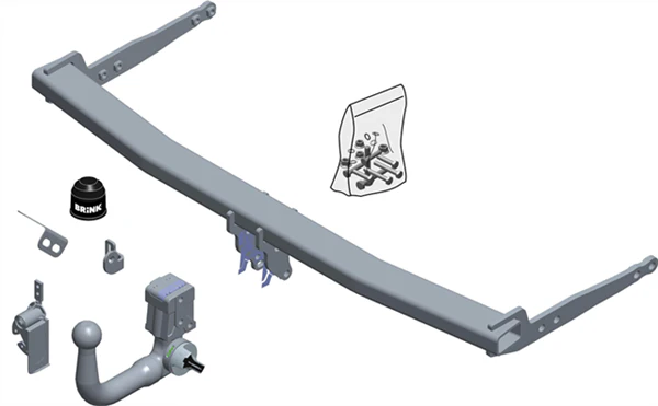 BRINK | Vertical Detachable Towbar | Audi A3 2012-2016 Skoda Octavia 2012-ON VW Golf 2012-2021 | BR-606500 - Image 2