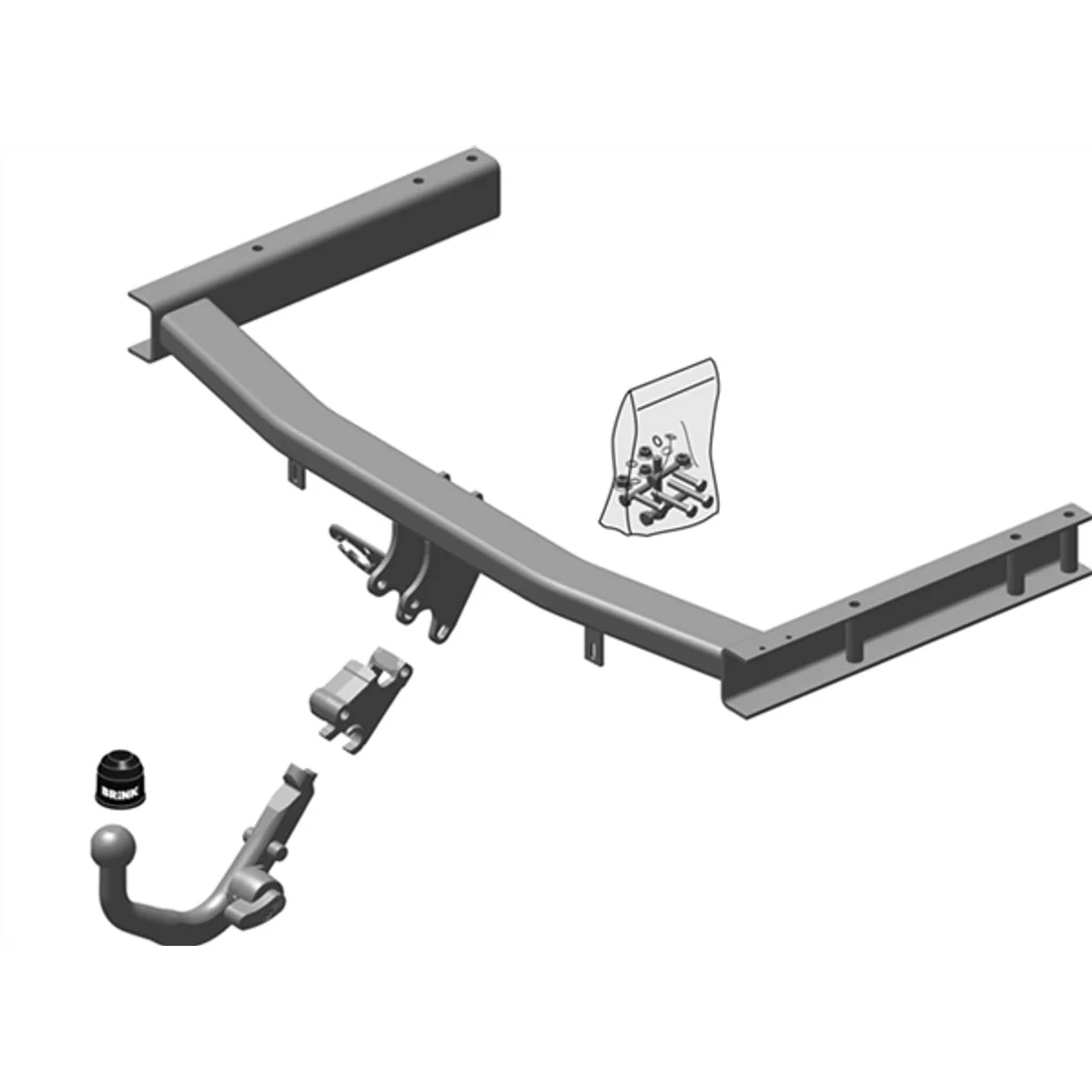 BRINK | Diagonal Detachable European Towbar | Audi A4 B6 B7 Sedan Wagon Convertible 2002–2009 | BR-440400 - Image 2
