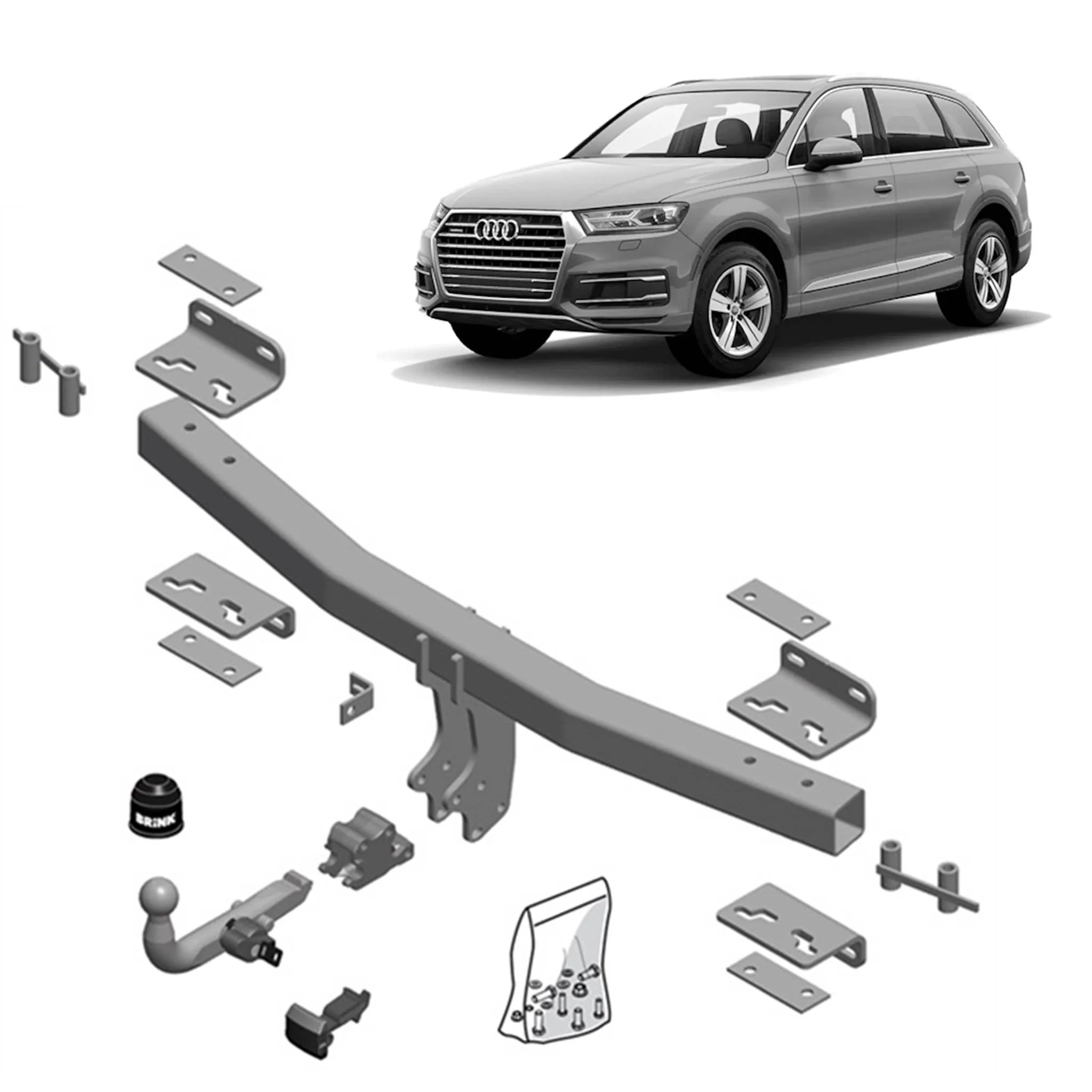 BRINK | Detachable Towbar | Audi Q7 4M 4MB 4MG 4MQ 2015–ON | BR-606400