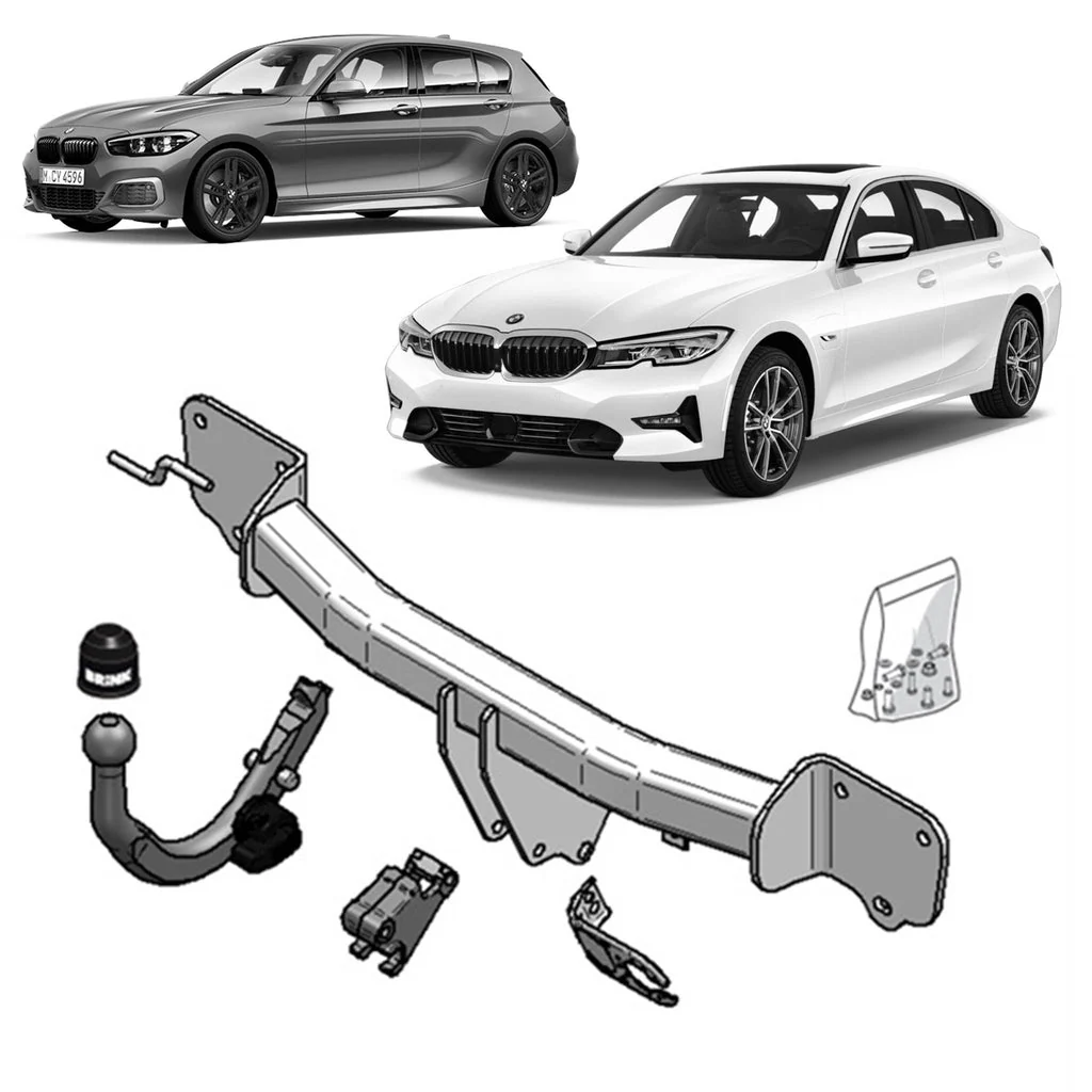 BRINK | Diagonal Detachable European Towbar | BMW 1 Series E81 E87 & 3 Series E90 E91 E92 E93 2003–2012 | BR-444600