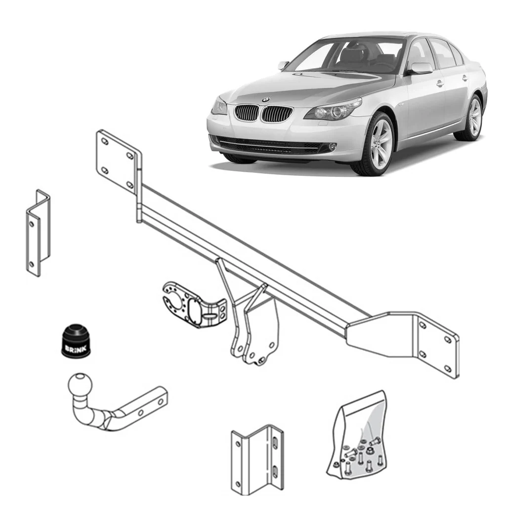 BRINK | Fixed European Swan Neck Towbar | BMW 5 Series Sedan E39 E60 Wagon E61 2001–2010 | BR-411100