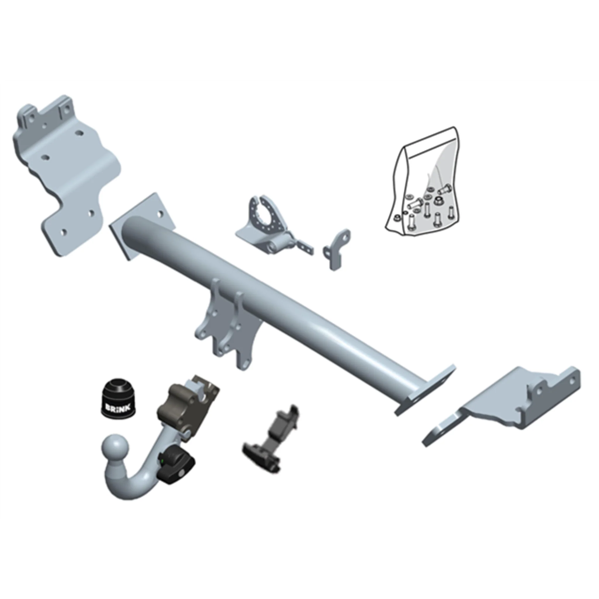 BRINK | European Diagonal Detachable Towbar | Dodge Journey 2008–2016 Fiat Freemont 2011–2016 | BR-560500 - Image 2