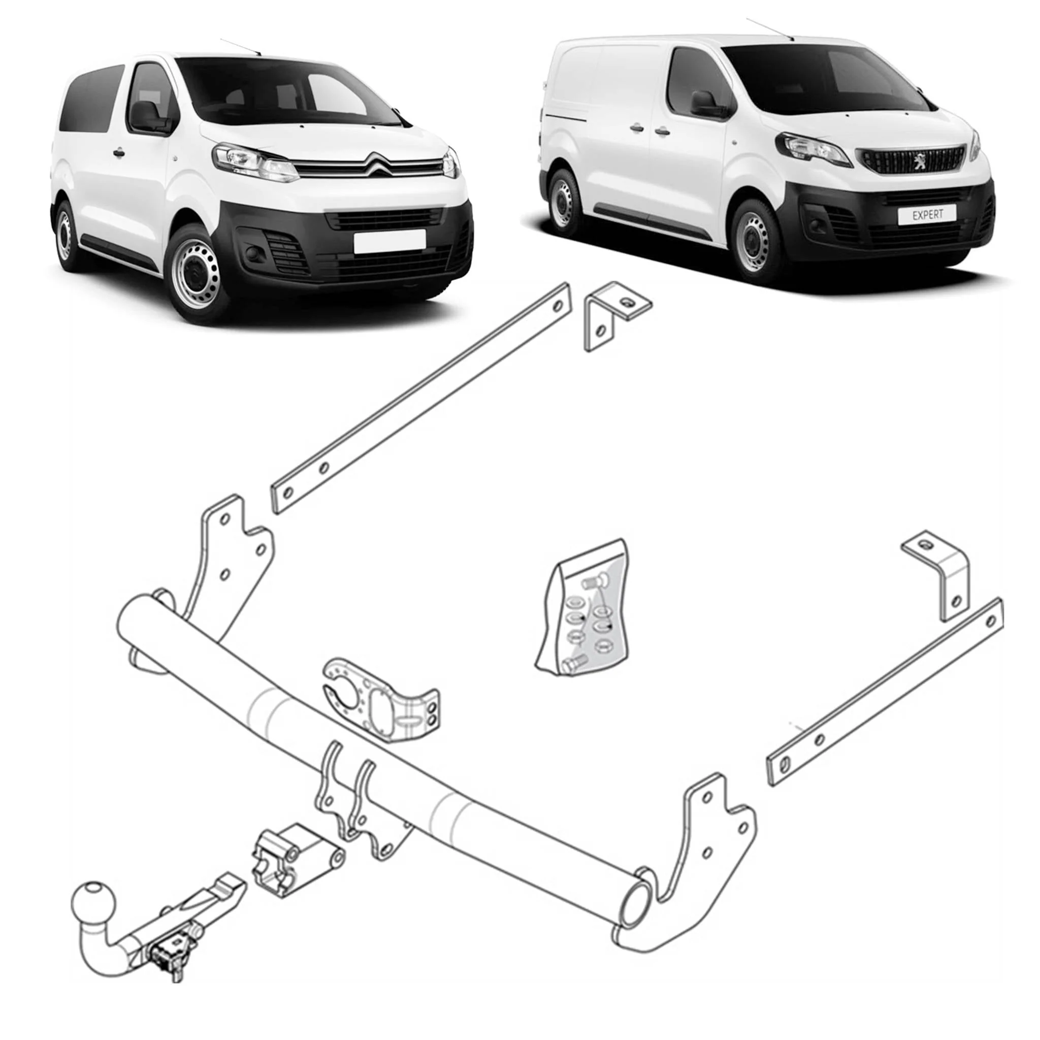 BRINK | Detachable European Towbar | Fiat Scudo 270 272 2008–2015 | BR-481000
