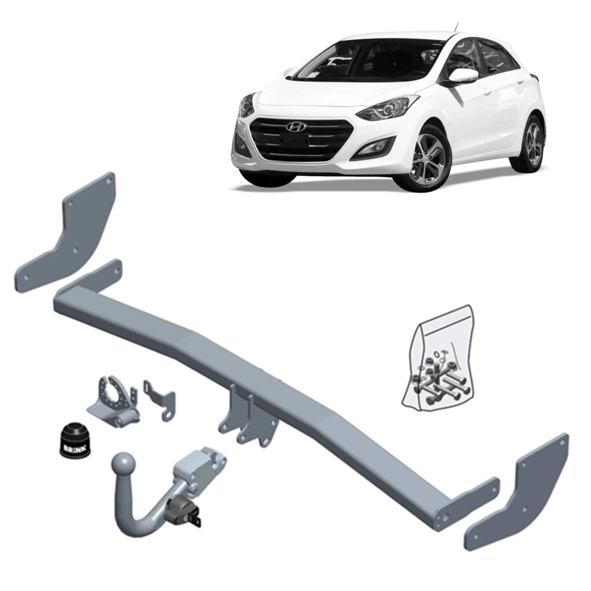 BRINK | Detachable Towbar | Hyundai i30 PD Hatchback 2017–ON | BR-698600