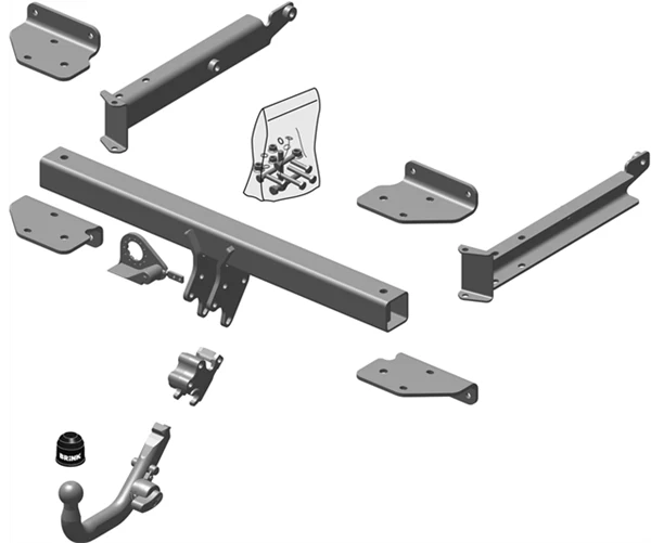 BRINK | Diagonal Detachable European Towbar | Mercedes-Benz M-Class W164 2005–2011 | BR-443300 - Image 2