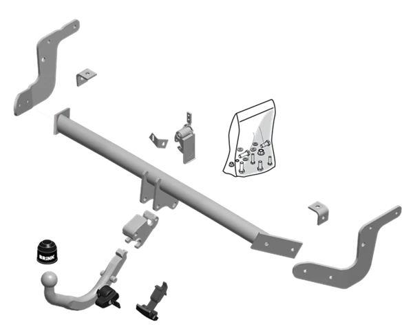 BRINK | European Diagonal Detachable Towbar | Peugeot 2008 2013–2019 | BR-578100