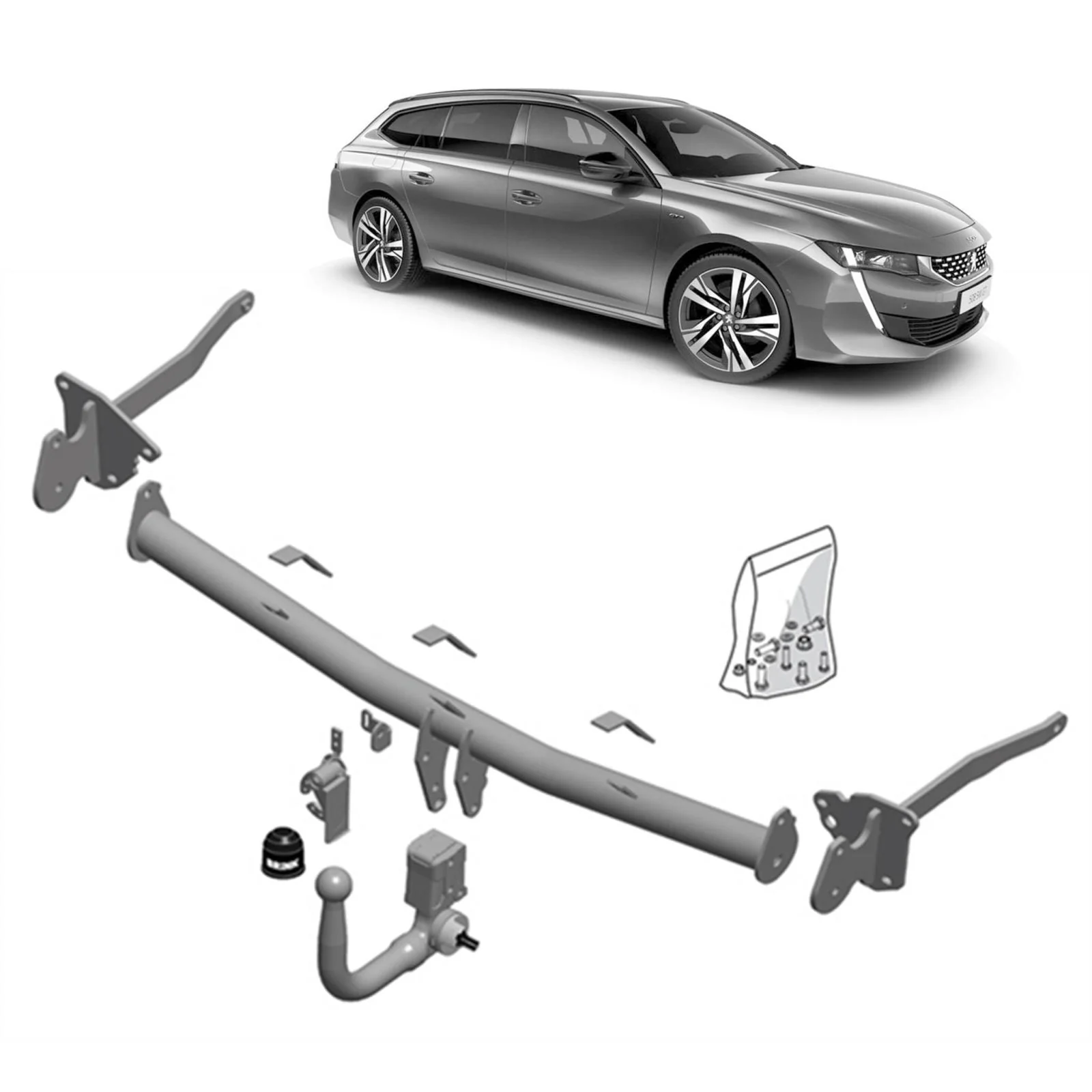 BRINK | Detachable Towbar | Peugeot 508 SW F4 FC FJ 2018–ON | BR-673900