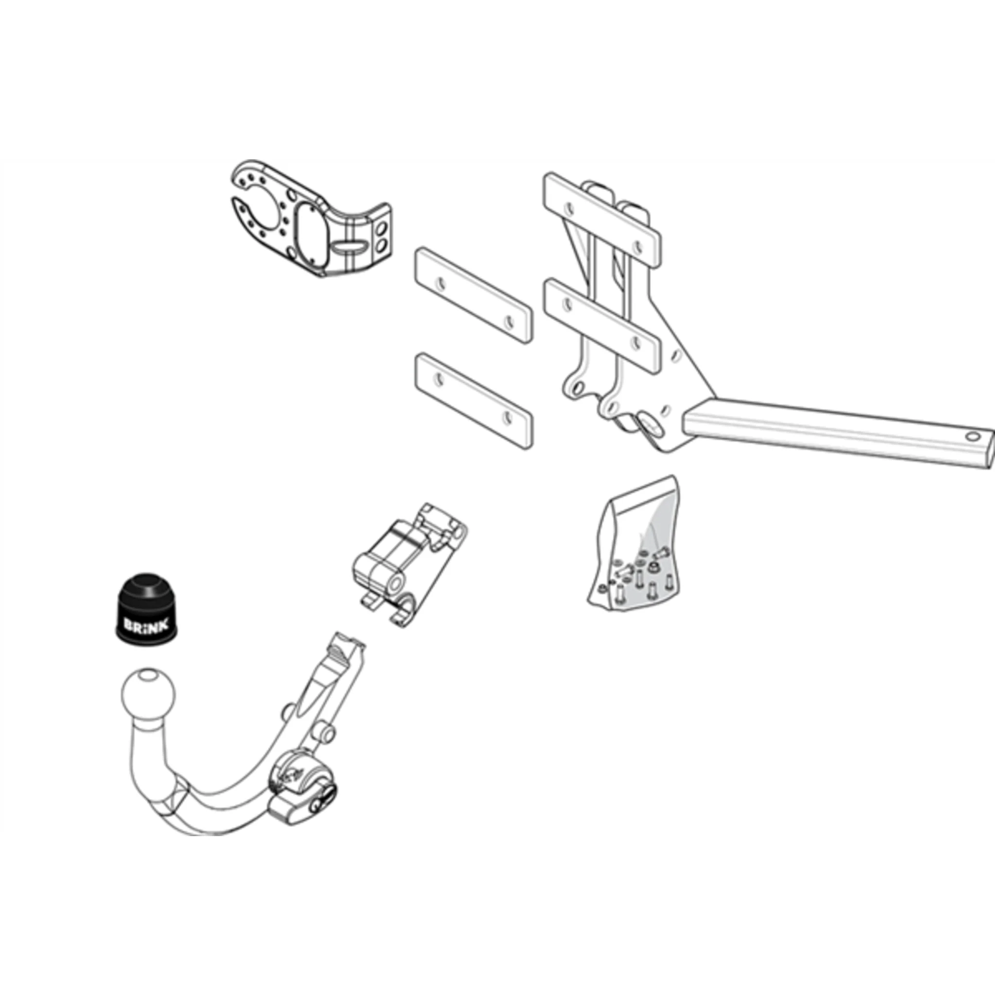 BRINK | Diagonal Detachable European Towbar | Saab 9-3 Sedan YS3F 2002–2015 | BR-427500 - Image 2