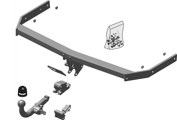 BRINK | Diagonal Detachable Towbar | VW Golf MK5 MK6 2004–ON | BR-491700 - Image 2
