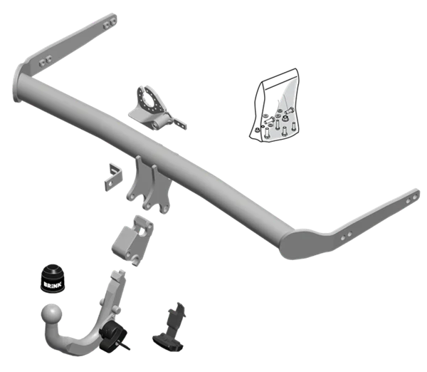 BRINK | European Diagonal Detachable Towbar | VW Golf & Skoda Octavia 2009–2021+ | BR-586600 - Image 2