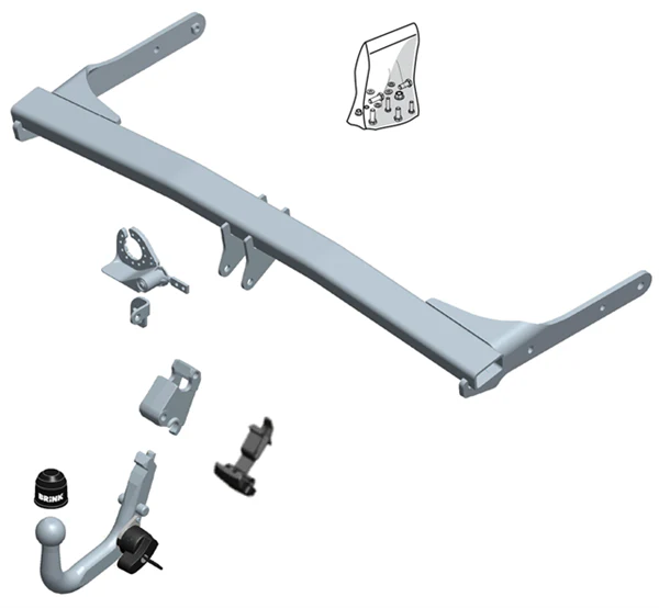 BRINK | European Diagonal Detachable Towbar | VW Passat B7 B8 & CC 2010–ON | BR-558200 - Image 2