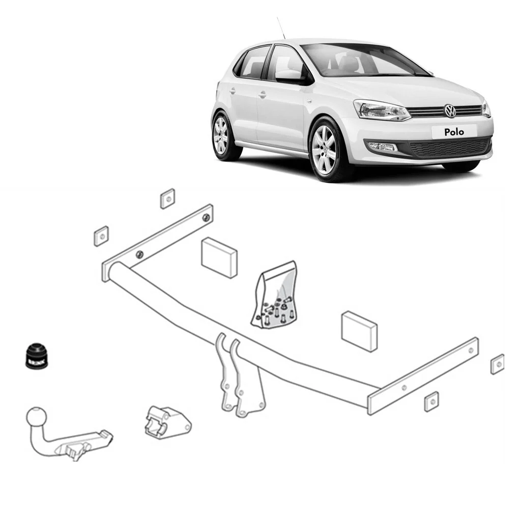 BRINK | Detachable European Towbar & Wiring Kit | VW Polo 9N AW Hatchback 2001–ON | BR-392300-K