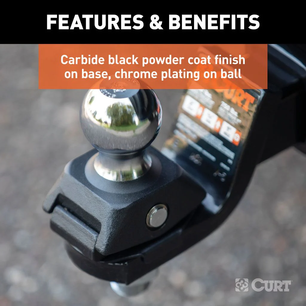 CURT | RockerBall ShockDrop 50mm Tow Ball 3.5T | Carbide Black | 40047-85 - Image 7