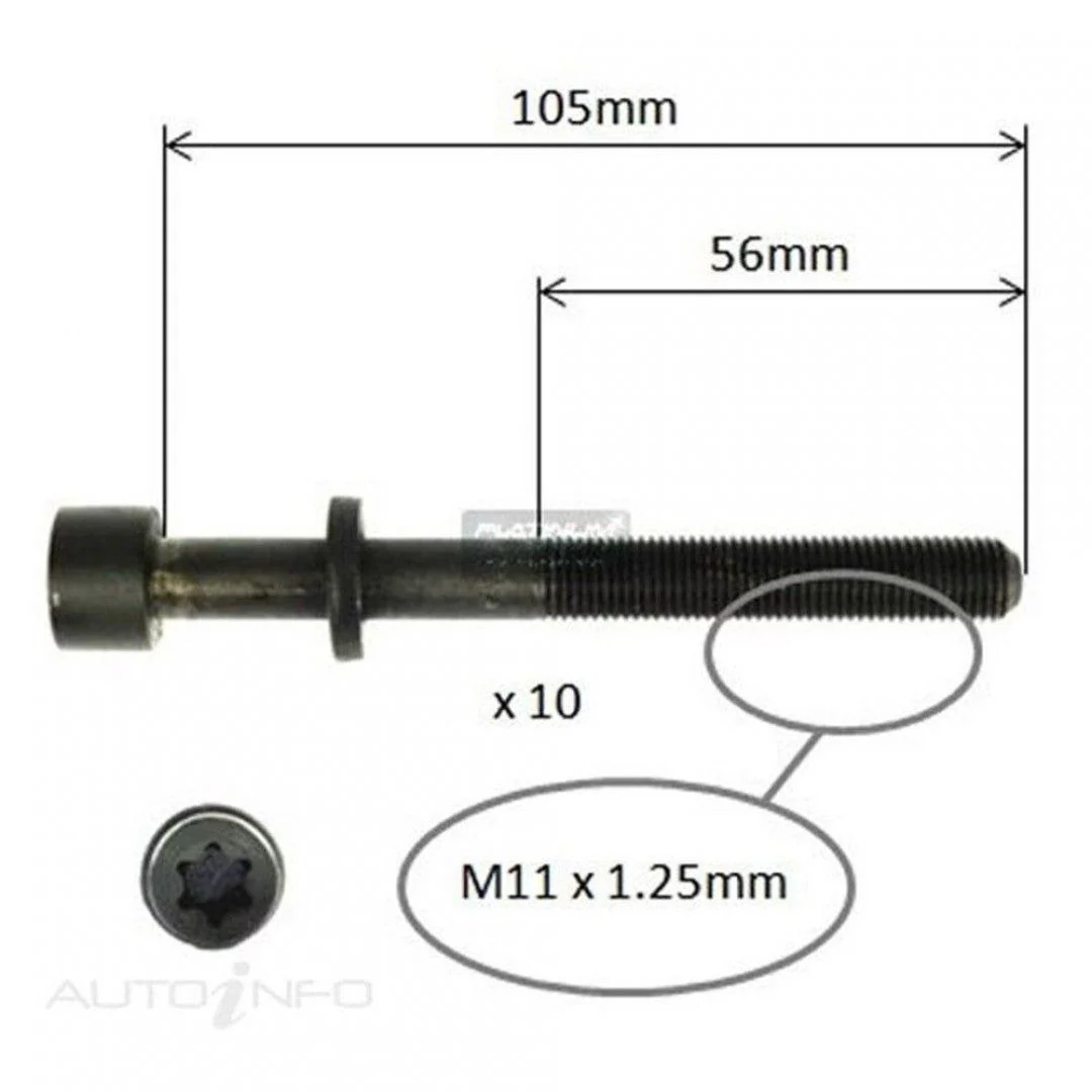 CYLINDER HEAD BOLT SET - DAEWOO LACETTI J200 T18SED NUBIRA J100 J150 X20SED