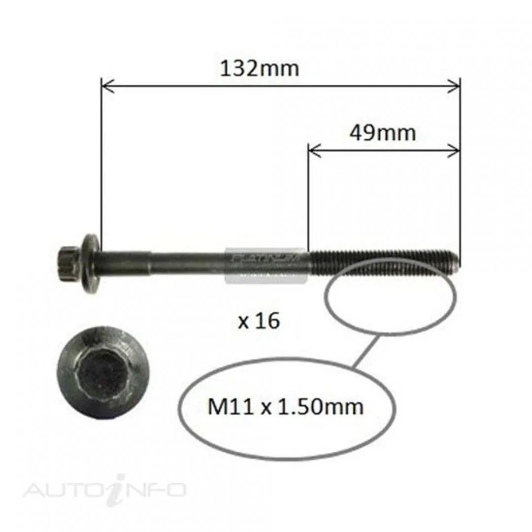 CYLINDER HEAD BOLT SET - MAZDA MX6 GE10 GE20 2.5L V6 KL 91-97