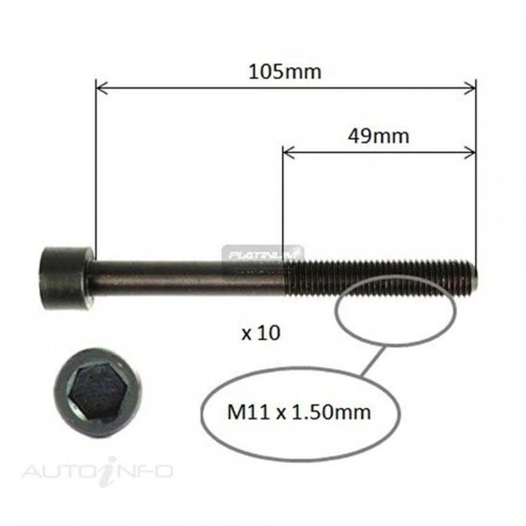 CYLINDER HEAD BOLT SET - MAZDA PREMACY CP10 1.8L FP,2.0L FS,626 GE 2.0L FS 92-03