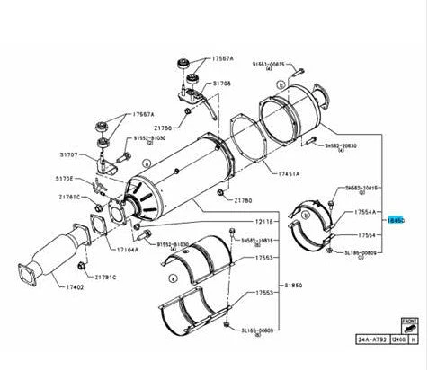 Ecore Catalytic Converter Hino 500 6.4L J07E FC FD FE Truck 2011–2018 - EC0028T2 - Image 4
