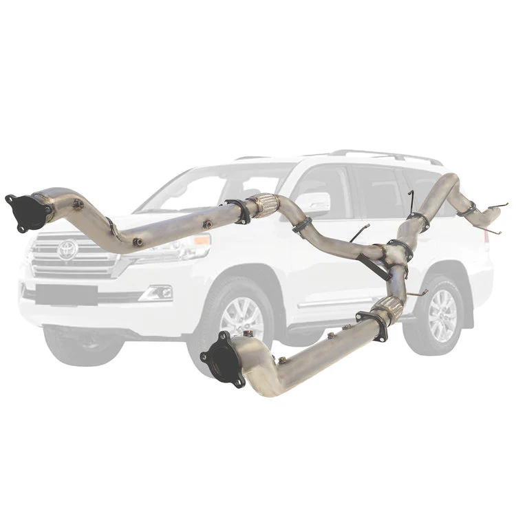 ESA | Twin 3" to Single 4" Turbo Back DPF Delete Exhaust | Toyota Landcruiser 200 Series V8 Wagon 2016-On | TY434