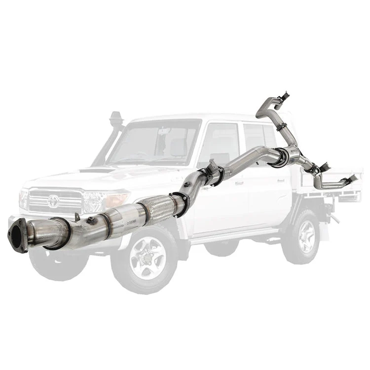 ESA | 4" into Twin 3" Turbo Back Exhaust DPF Delete | Toyota Landcruiser 79 Series VDJ79 4.5L V8 | TY226 - Image 2