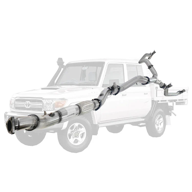 ESA | 4" into Twin 3" Turbo Back Exhaust DPF Delete | Toyota Landcruiser 79 Series VDJ79 4.5L V8 | TY226 - Image 4
