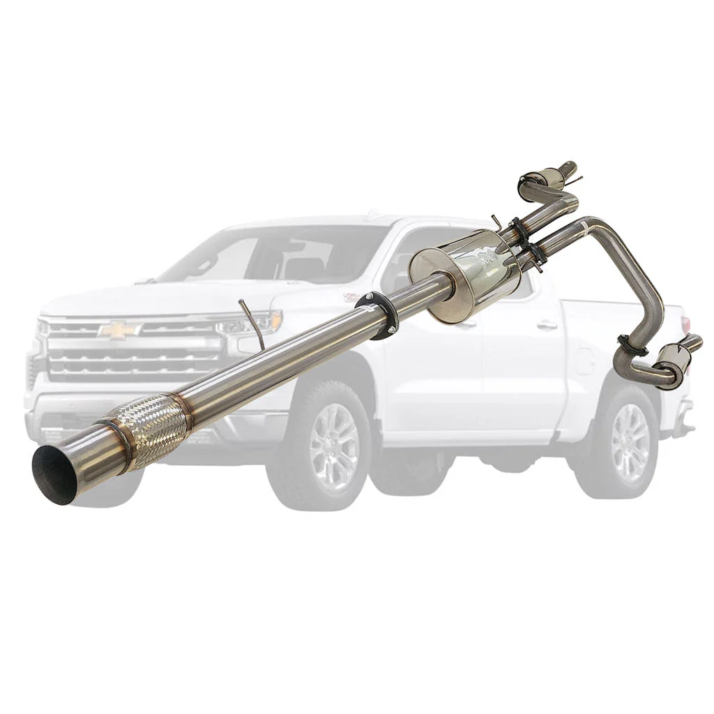 ESA | 3" Twin Stainless Catback Exhaust | Chevrolet Silverado 1500 LTZ Crew Cab Ute | ST700-705SS