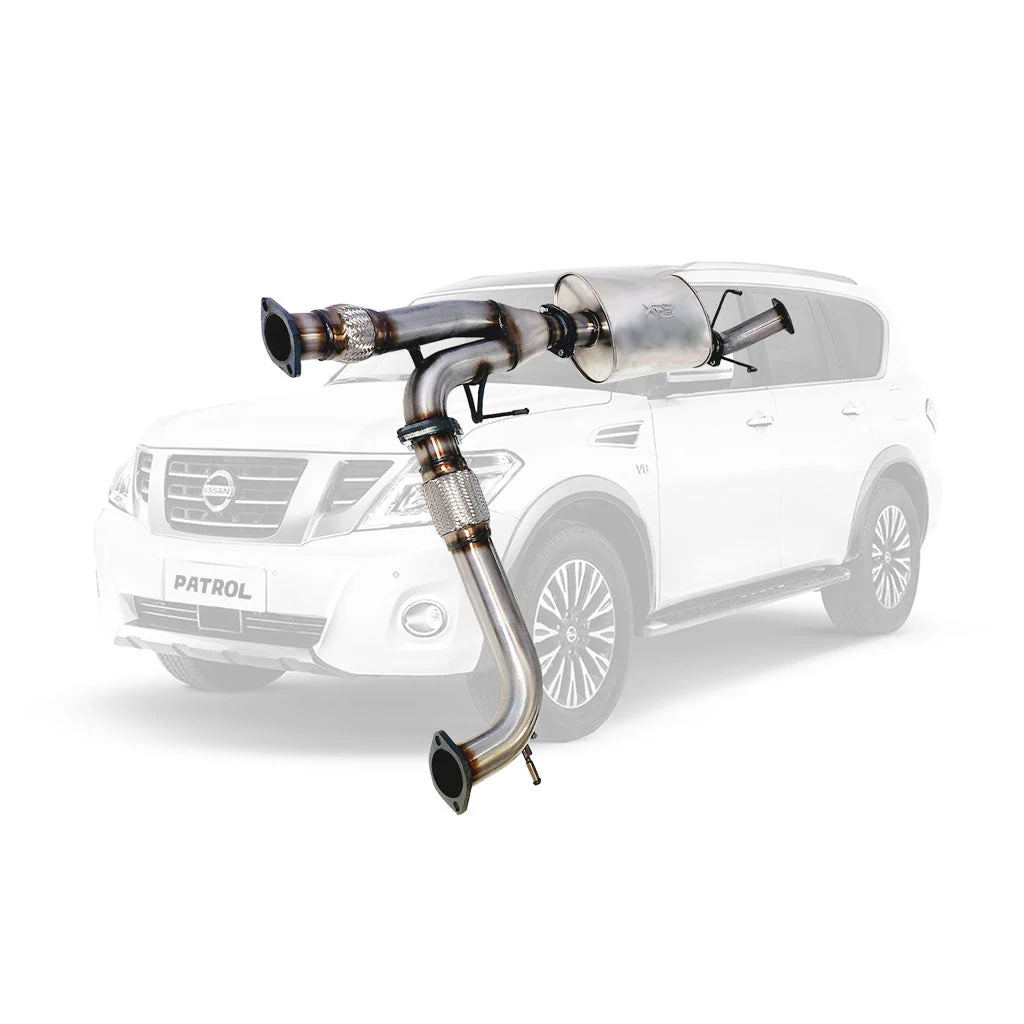 ESA 4X4 - Nissan Patrol Y62 5.6L V8 (2013-Current) SUV 3" Stainless Steel Centre Muffler Section to Factory Rear Exhaust
