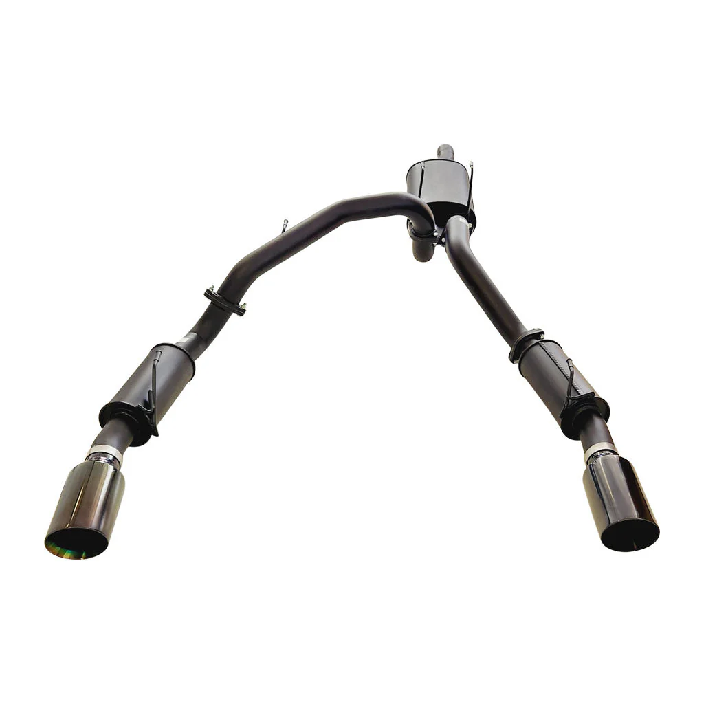 ESA 4X4 - Ram 1500 DS Classic 5.7L V8 2012-2020 Ute Twin 3" Cat Back Exhaust System with 5" Black Chrome Tips - Image 2