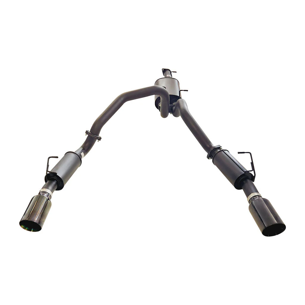 ESA 4X4 - Ram 1500 DT 6.2L Supercharged V8 Ute Twin 3" Cat Back Exhaust System with 5" Black Chrome Tips for Limited and Laramie - Image 2