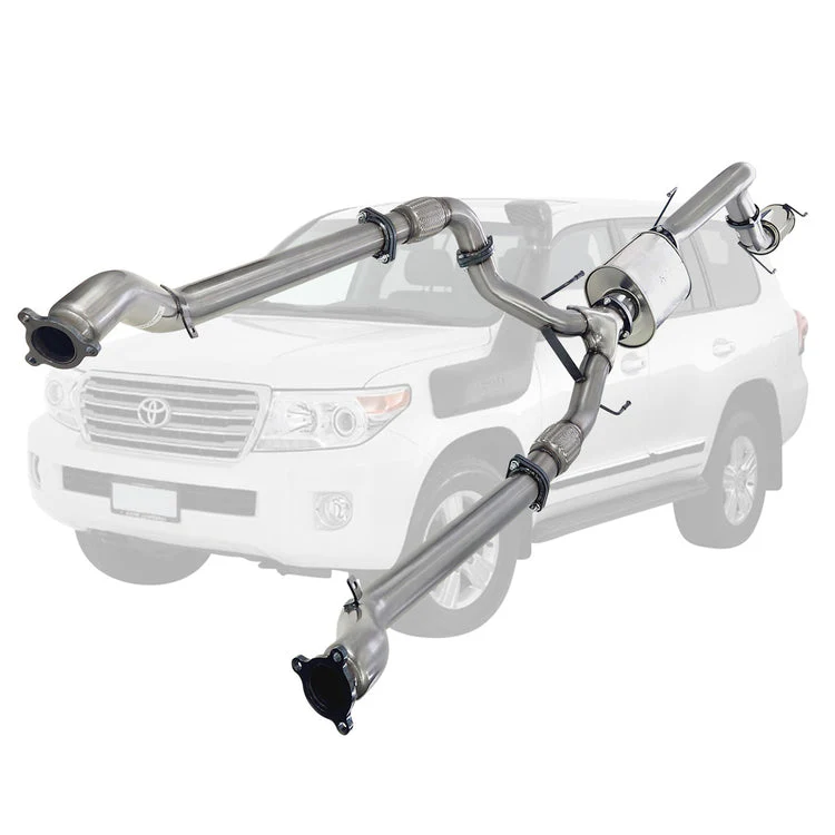 ESA | Twin 3" to 4" Turbo Back Exhaust | Toyota Landcruiser 200 Series V8 Wagon 2007 - 10/2015 | TY432 - Image 5
