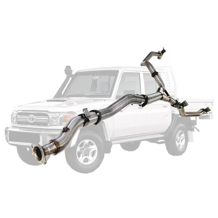 ESA | 4" into Twin 3" DPF Back Exhaust | Toyota Landcruiser 79 Series VDJ79 Ute 4.5L V8 2016-Onwards | TY222-POSS