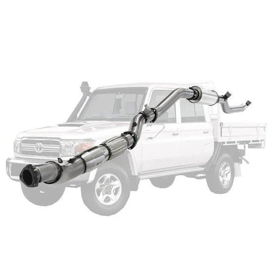ESA | 4" Stainless Turbo Back DPF Model Exhaust | Toyota Landcruiser 79 Series VDJ79 Ute 4.5L V8 2016 - On | TY219-MCSS - Image 3