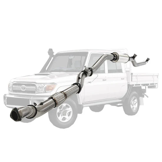 ESA | 4" Stainless Turbo Back DPF Model Exhaust | Toyota Landcruiser 79 Series VDJ79 Ute 4.5L V8 2016 - On | TY219-MCSS - Image 4