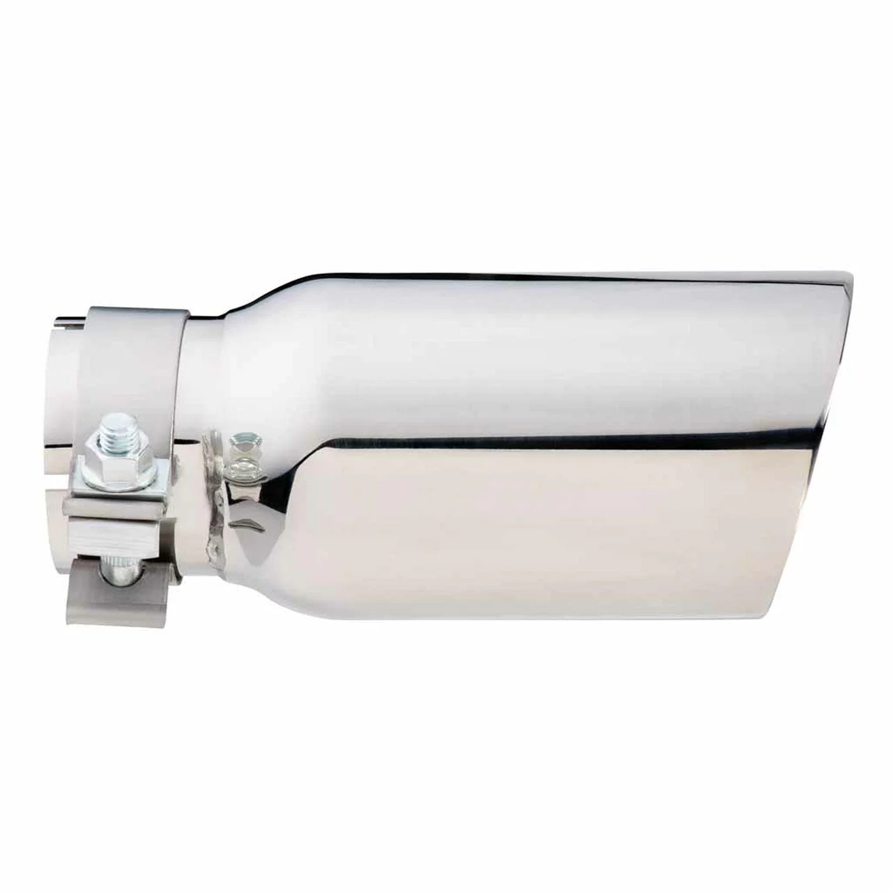 Exhaust Tip - 2.5" In - 3 1/2" Out - 8" Long (Angle Cut - Inner Cone - 304 Stainless) - Image 3