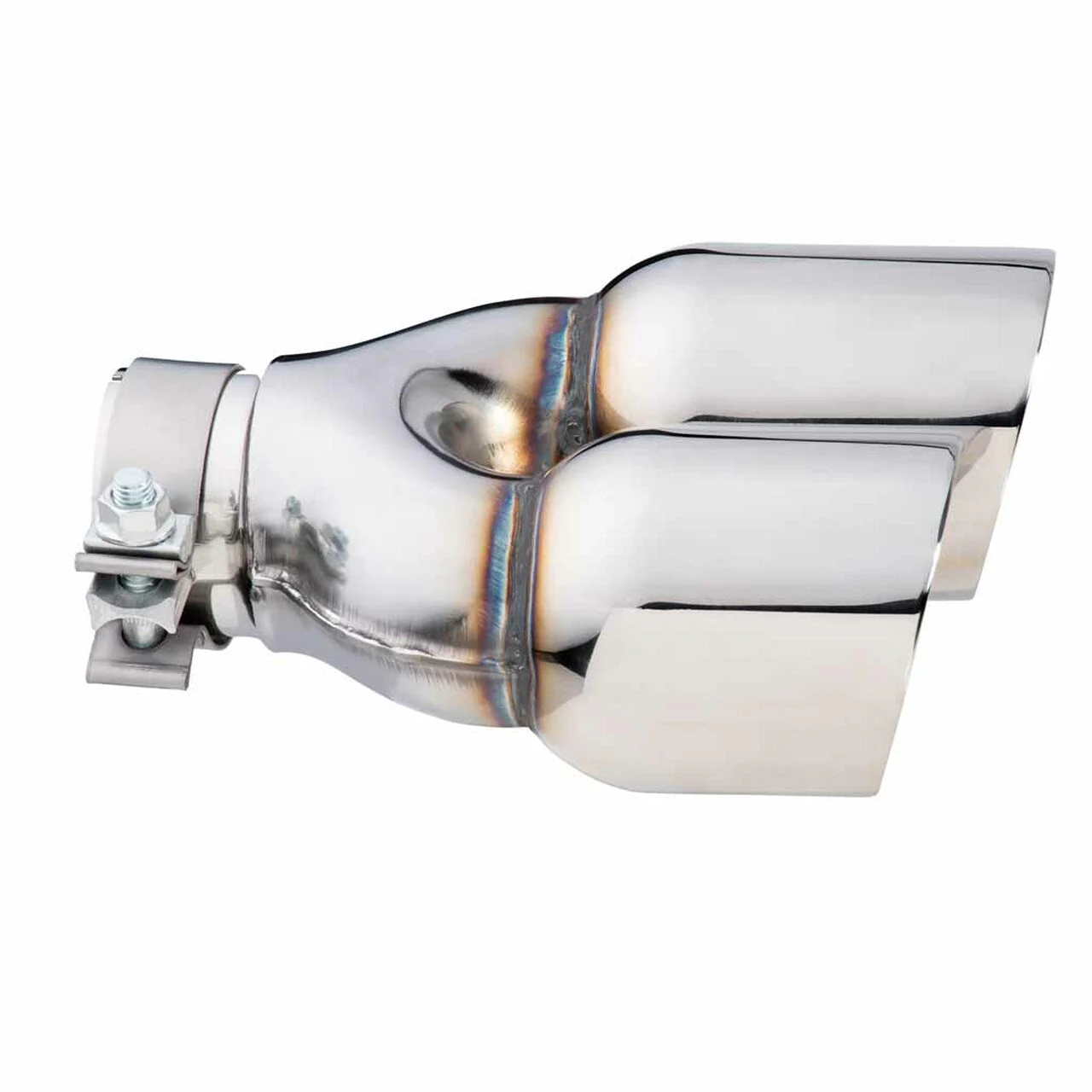 Exhaust Tip - 2.5 Inch In - Dual 3.5" Out - 9" Long LHS (Y-Piece - Inner Cone - Stainless Steel) - Image 3