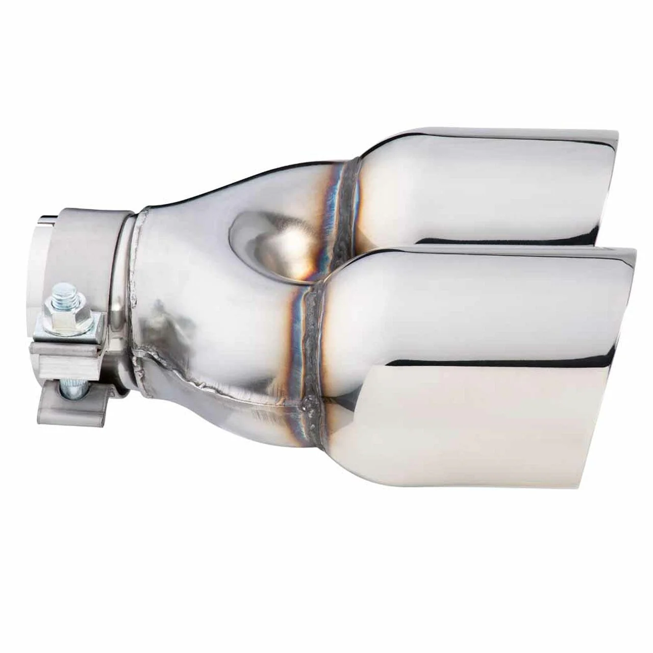 Exhaust Tip - 2.5 Inch In - Dual 3.5" Out - 9" Long RHS (Y-Piece - Inner Cone - Stainless Steel) - Image 3
