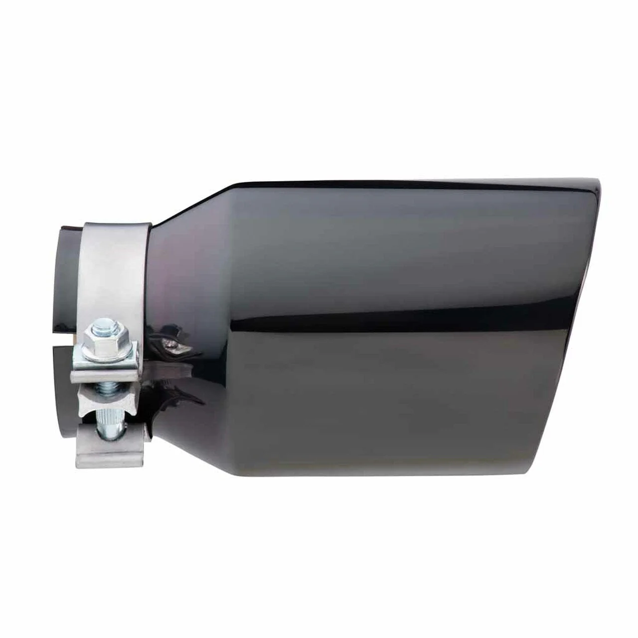 Exhaust Tip - 3" In - 4 1/2" Out - 8" Long (Angle Cut - Inner Cone - 304 Black Chrome) - Image 3