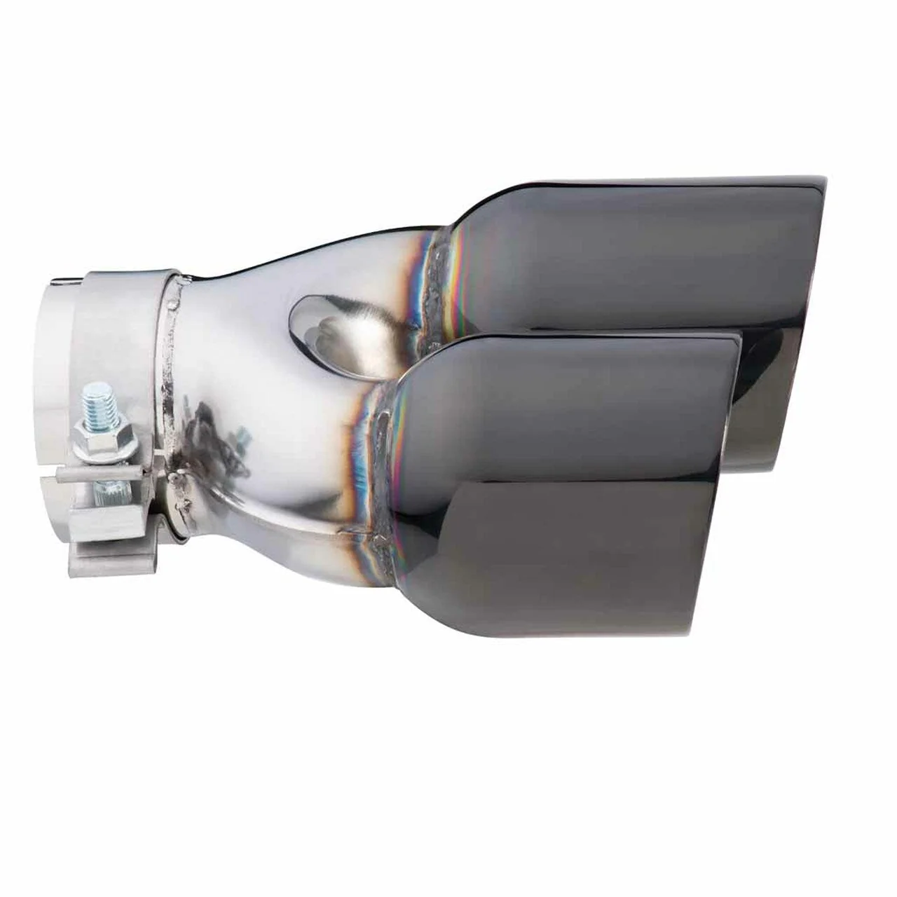 Exhaust Tip - 3 Inch In - Dual 3.5 Inch Out - 9" Long LHS (Y-Piece - Inner Cone - 304 Black Chrome) - Image 3