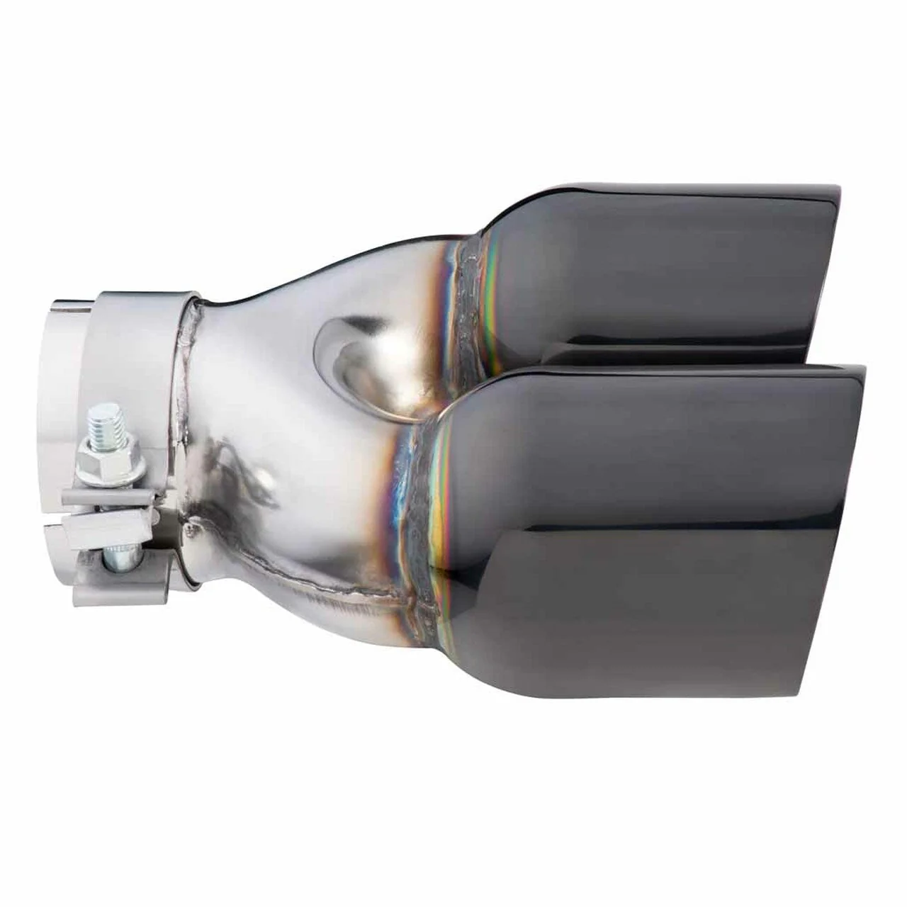 Exhaust Tip - 3 Inch In - Dual 3.5 Inch Out - 9" Long RHS (Y-Piece - Inner Cone - 304 Black Chrome) - Image 3