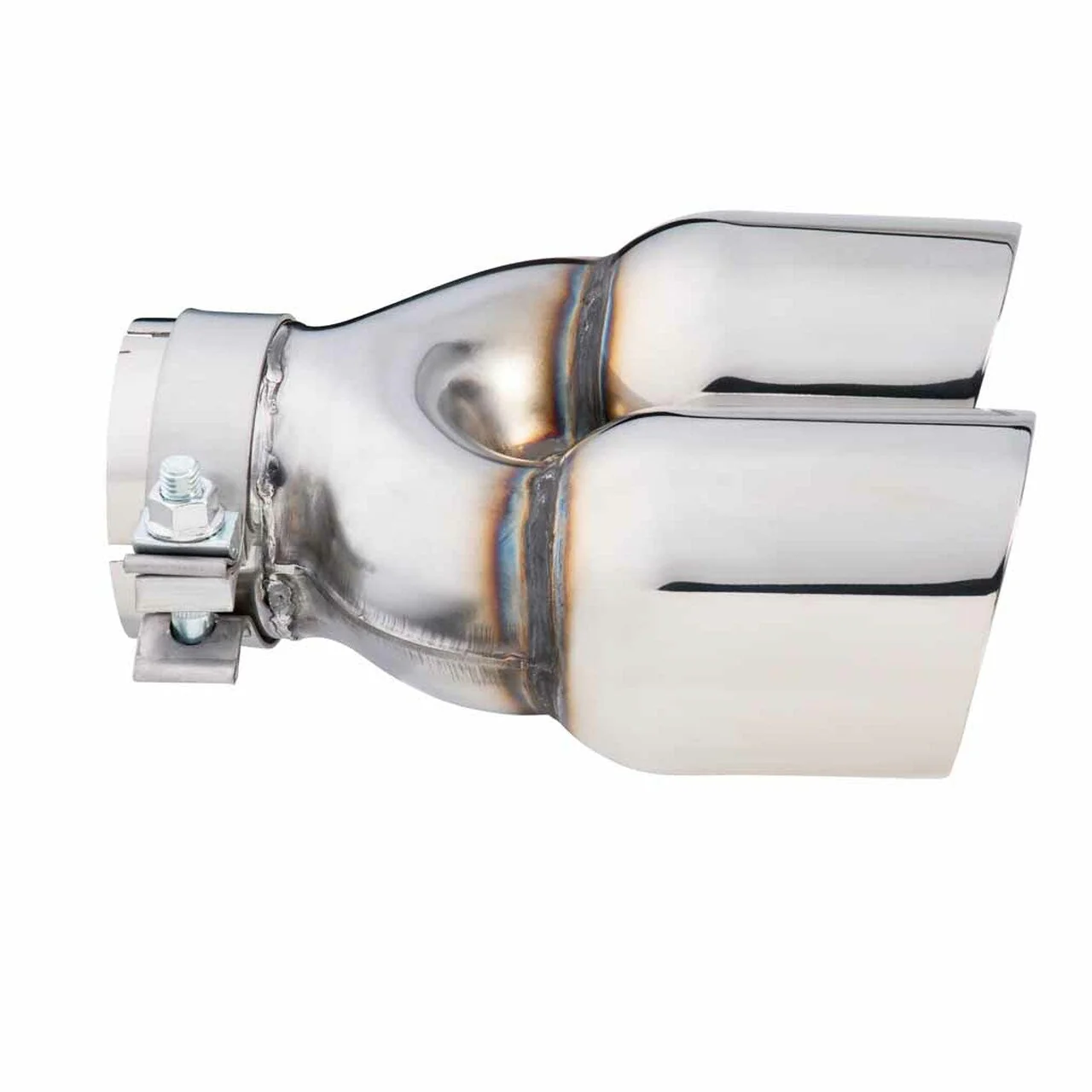 Exhaust Tip - 3 Inch In - Dual 3.5" Out - 9" Long RHS (Y-Piece - Inner Cone - Stainless Steel) - Image 3