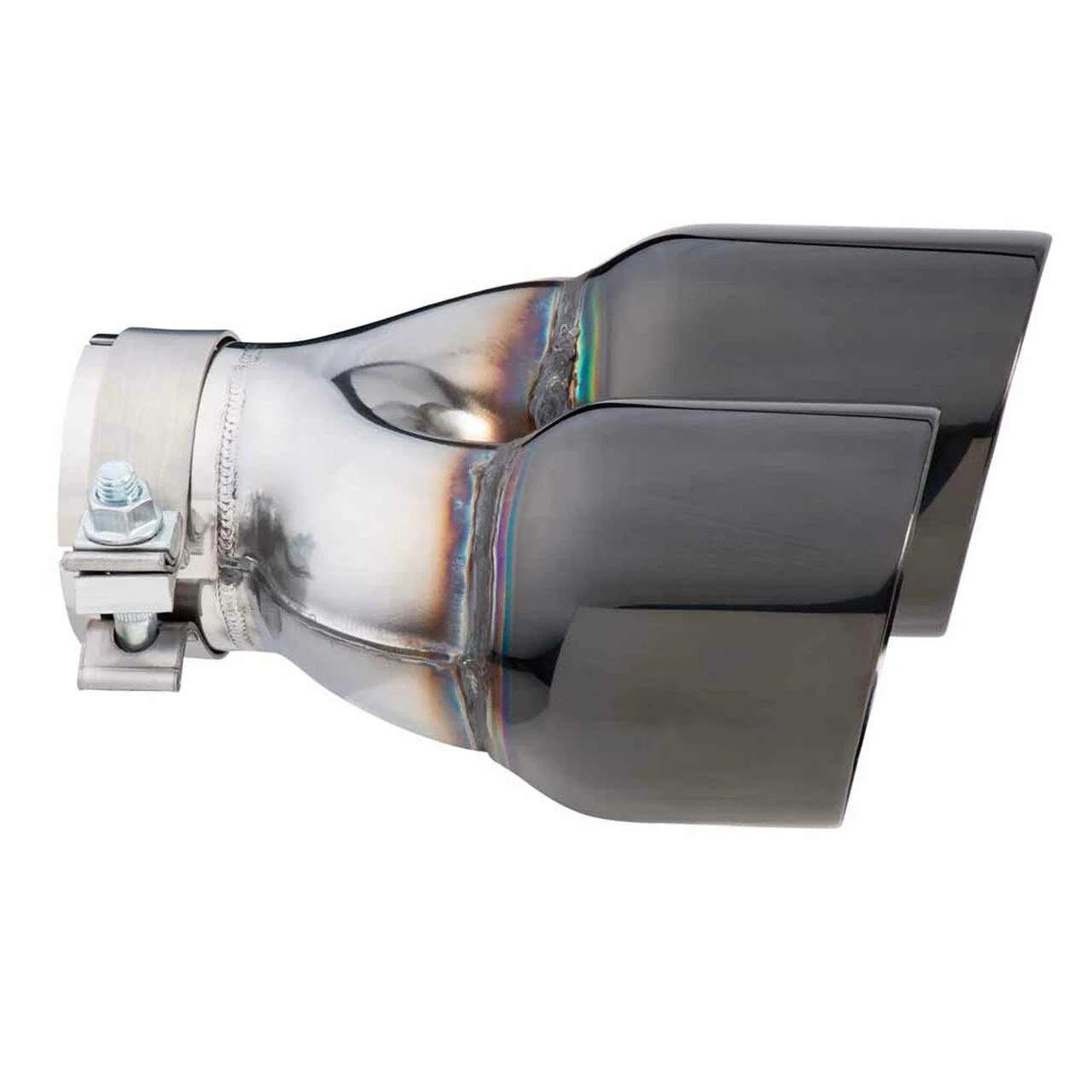 Exhaust Tip - 3 Inch In - Dual 4 Inch Out - 9" Long LHS (Y-Piece - Inner Cone - 304 Black Chrome) - Image 3