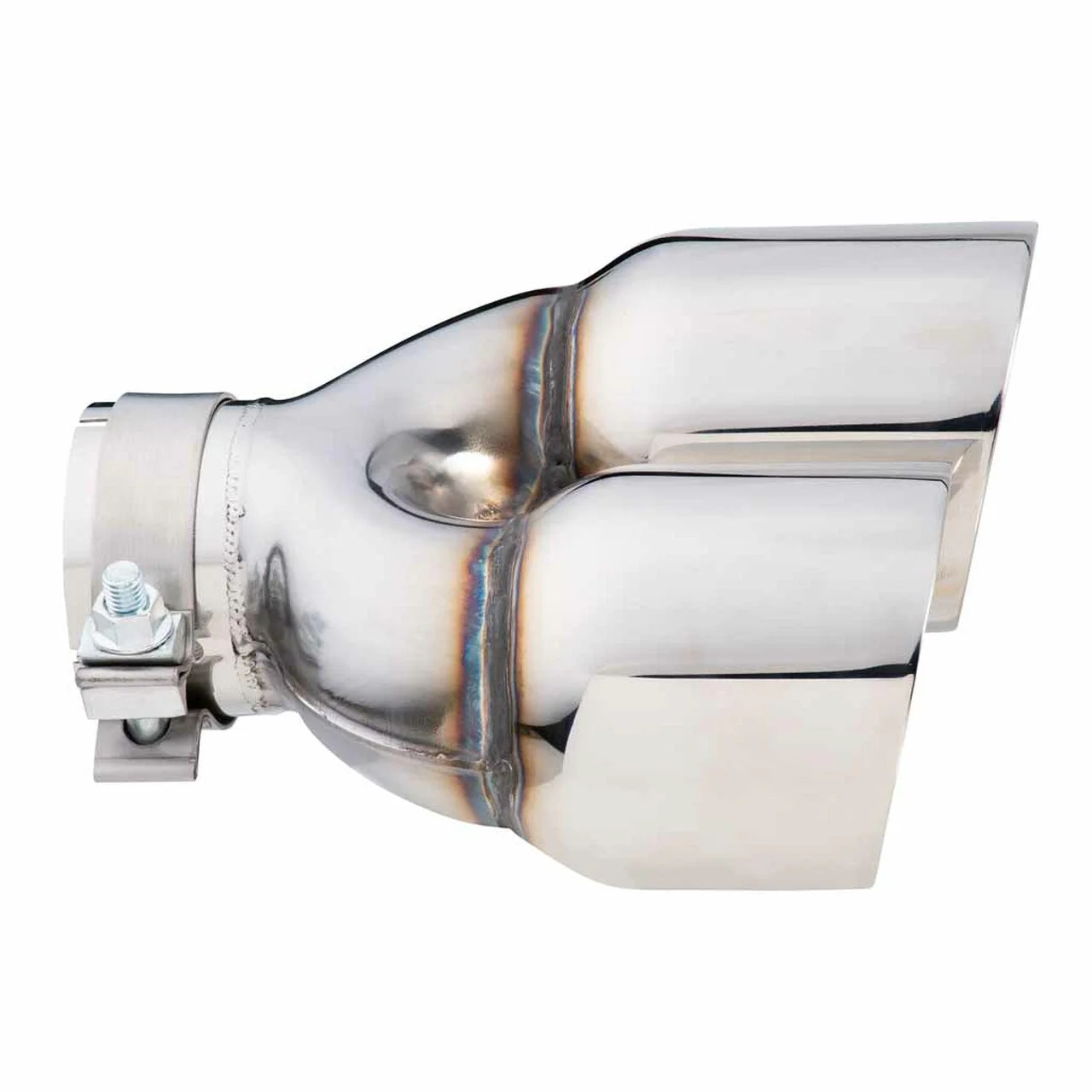 Exhaust Tip - 3 Inch In - Dual 4" Out - 9" Long LHS (Y-Piece - Inner Cone - Stainless Steel) - Image 3