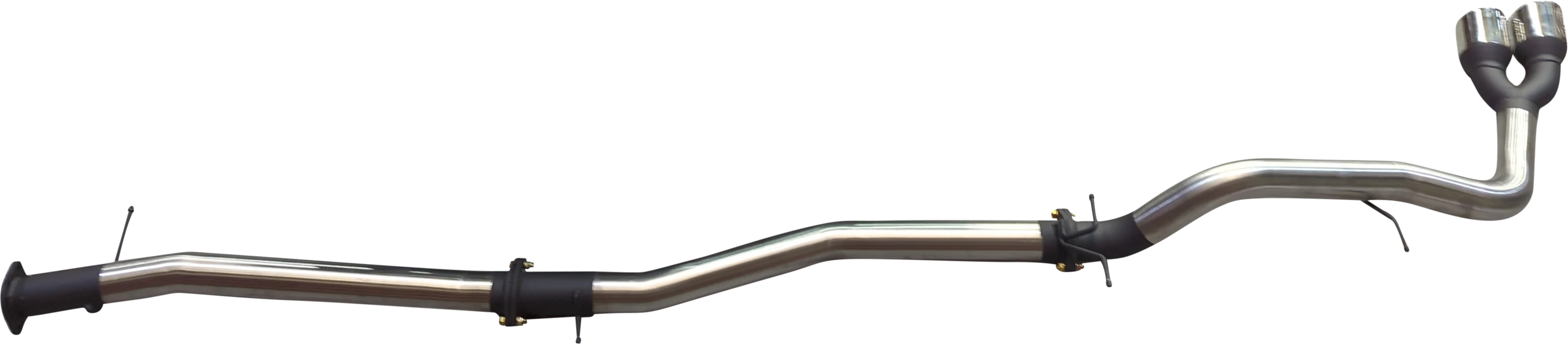 Manta - Ford Ranger Ute Next Gen T6.2 4cyl 2.0 Bi-Turbo (2022-2024) - DPF Back - 3" Single Stainless Exhaust with Twin Tip Side Exit - without Centre Muffler