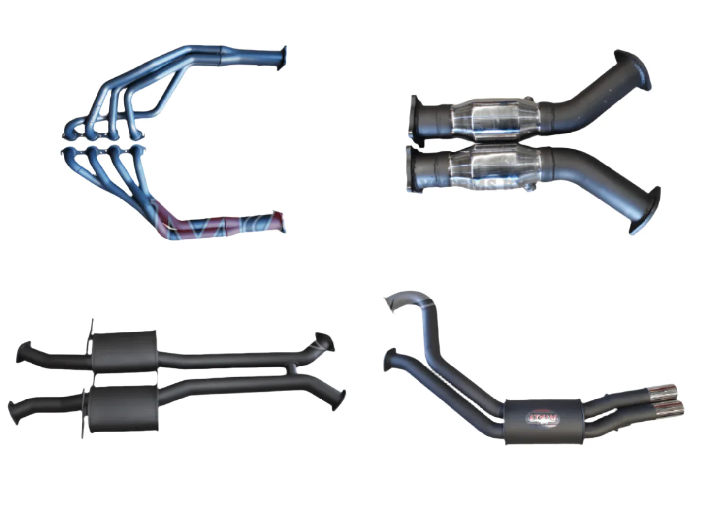 Manta | Twin 3″ Full Exhaust System with 1 3/4″ Extractors Muffler/Muffler | Holden Statesman WH 5.7L V8 LWB Sedan 1999–2003