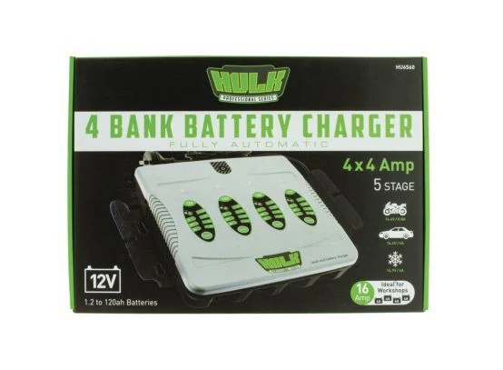 Hulk 4X4 - 4 IN 1 BATTERY CHARGER 12V 5 STAGE 16amp OR 4x 4amp FULLY - Image 6